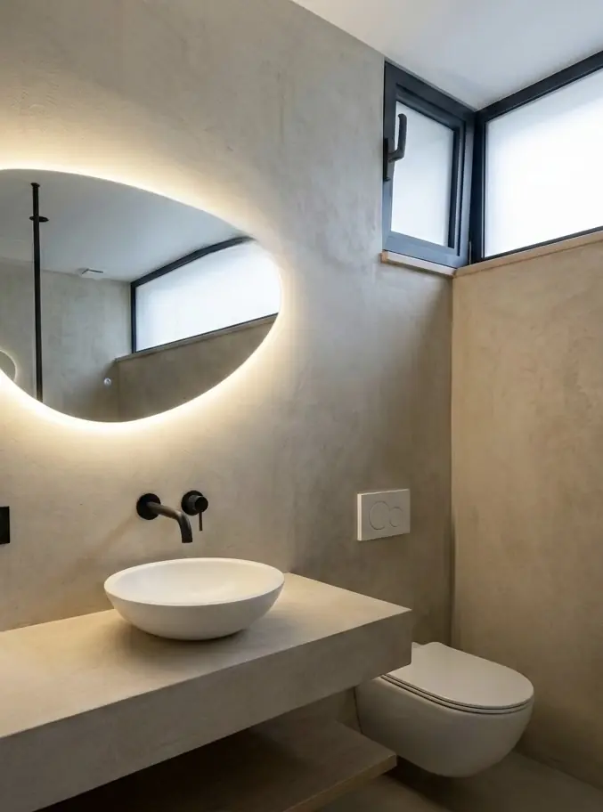 Badkamer na renovatie mortex